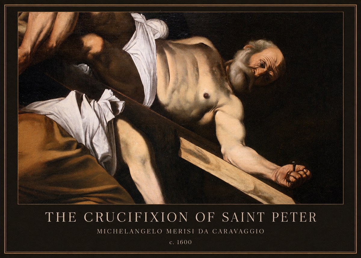 Michelangelo Merisi da Caravaggio The Crucifixion of Saint Peter V No1 - Plakát