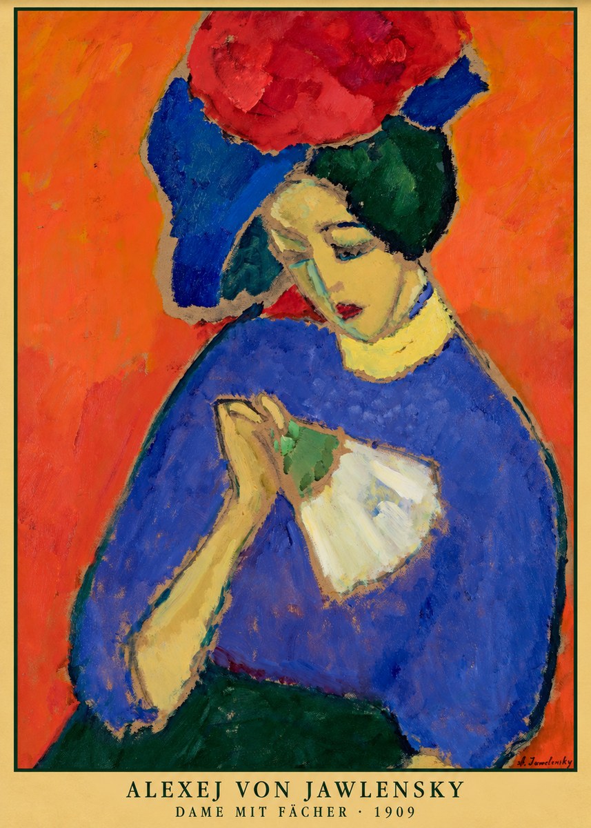 Alexej von Jawlensky Dame Mit Fächer No6 - Plakát