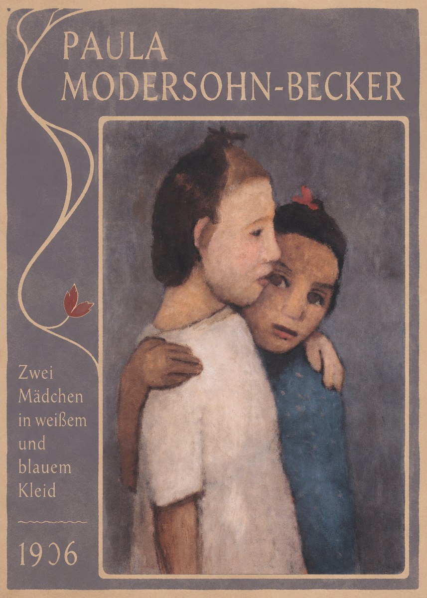 Paula Modersohn-Becker Zwei Mädchen in Weißem Und Blauem Kleid No3 - Plakát