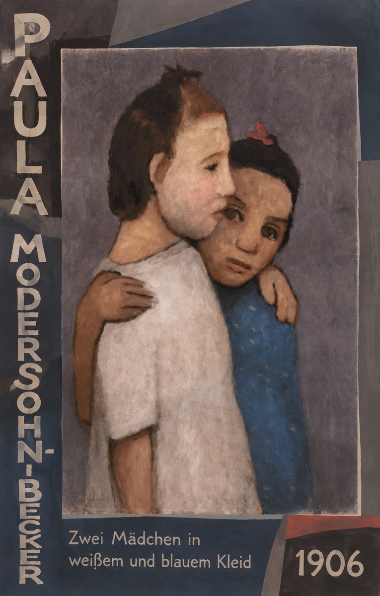 Paula Modersohn-Becker Zwei Mädchen in Weißem Und Blauem Kleid No5 - Plakát