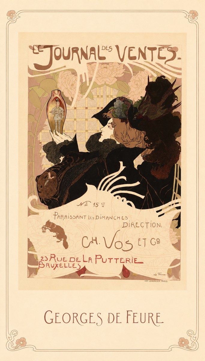 Georges de Feure Le Journal Des Ventes No1 - Plakát