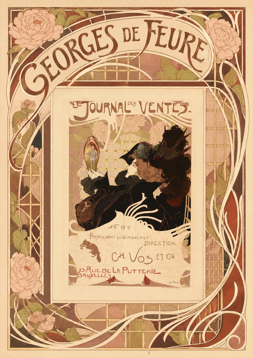 Georges de Feure Le Journal Des Ventes No3 - Plakát