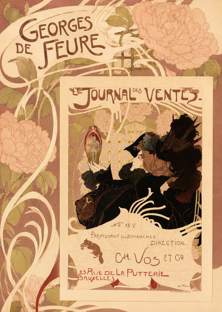 Georges de Feure Le Journal Des Ventes No6 - Plakát