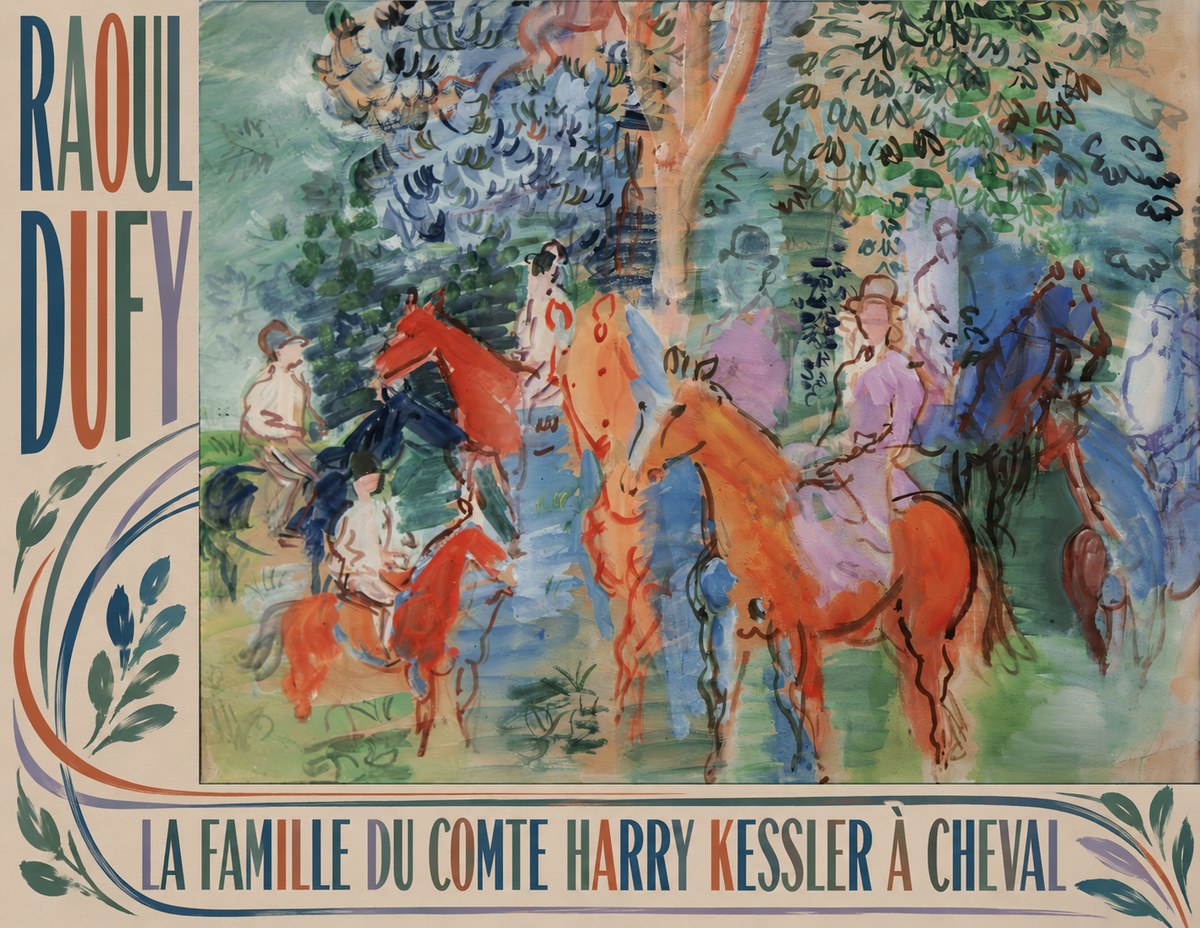 Raoul Dufy La Famille Du Comte Harry Kessler À Cheval No5 - Plakát