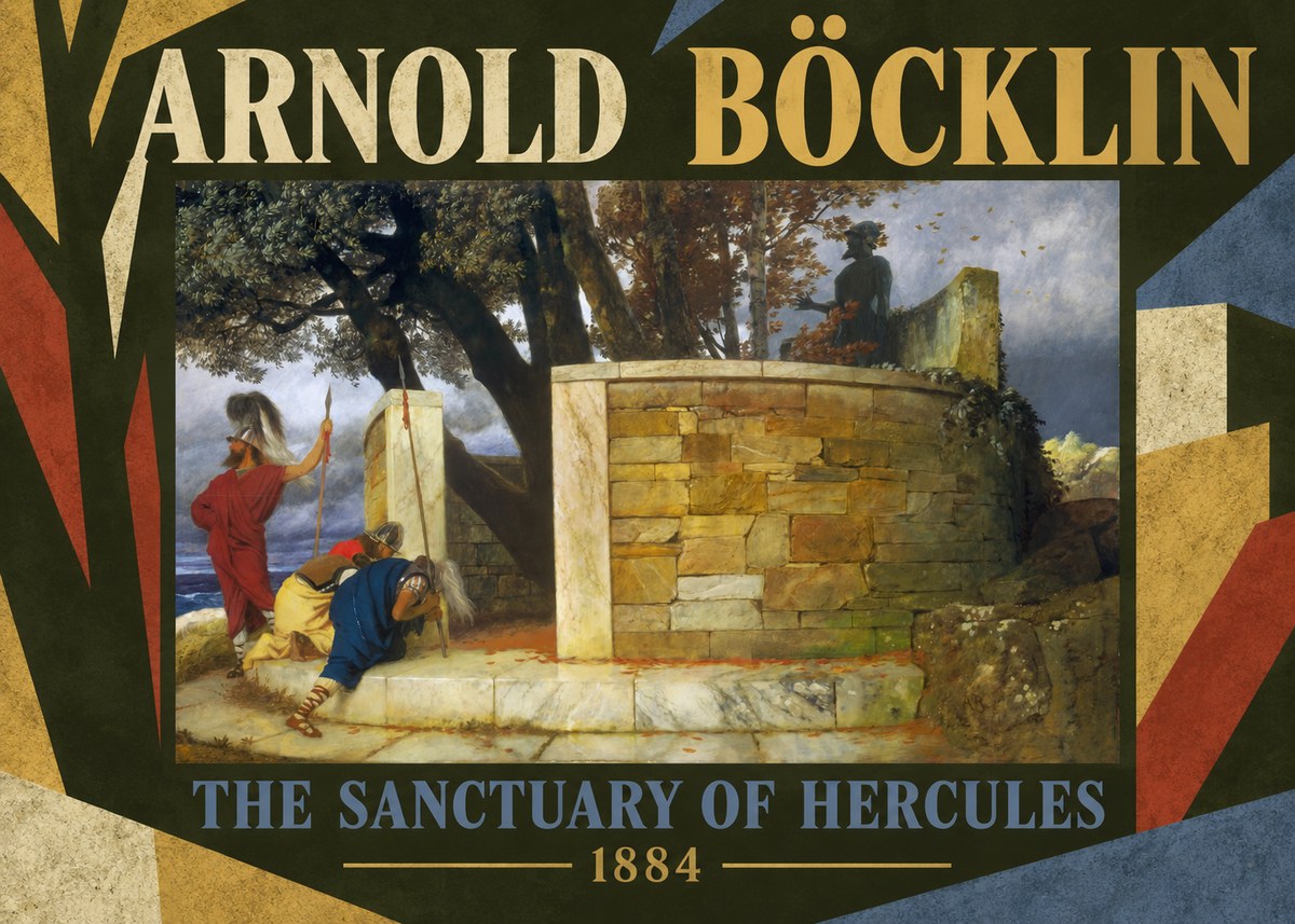 Arnold Böcklin The Sanctuary of Hercules No5 - Plakát