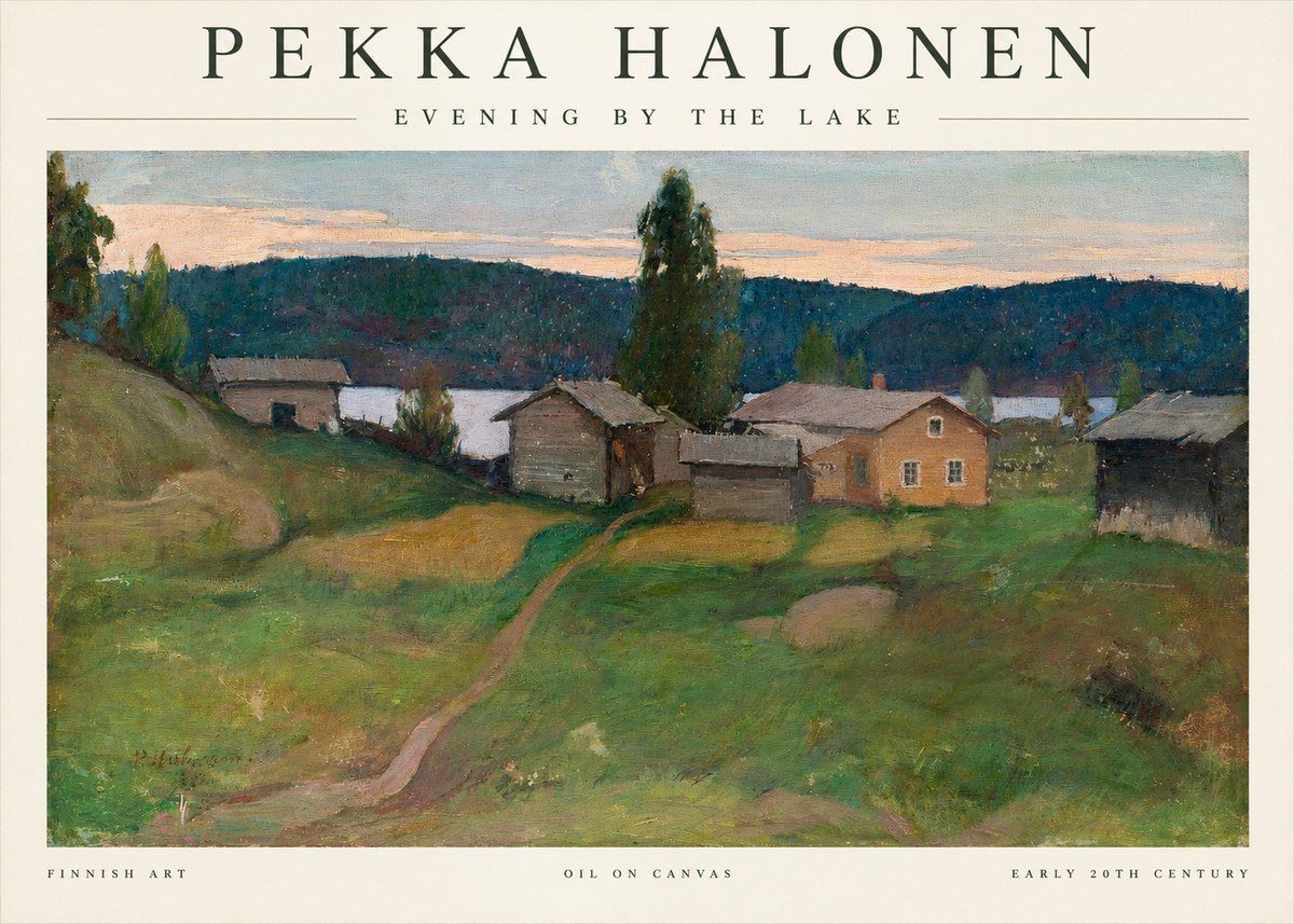 Pekka Halonen Evening by the Lake No1 - Plakát