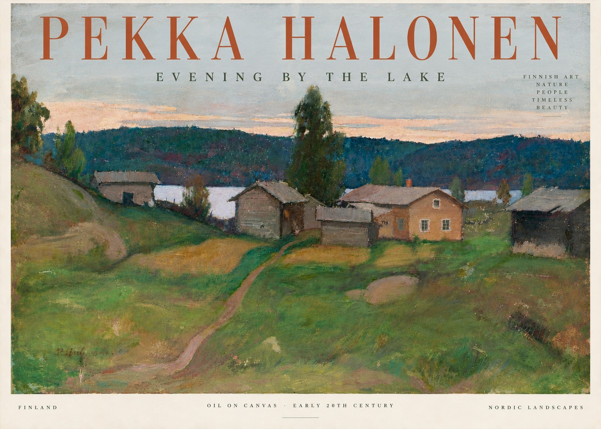 Pekka Halonen Evening by the Lake No5 - Plakát