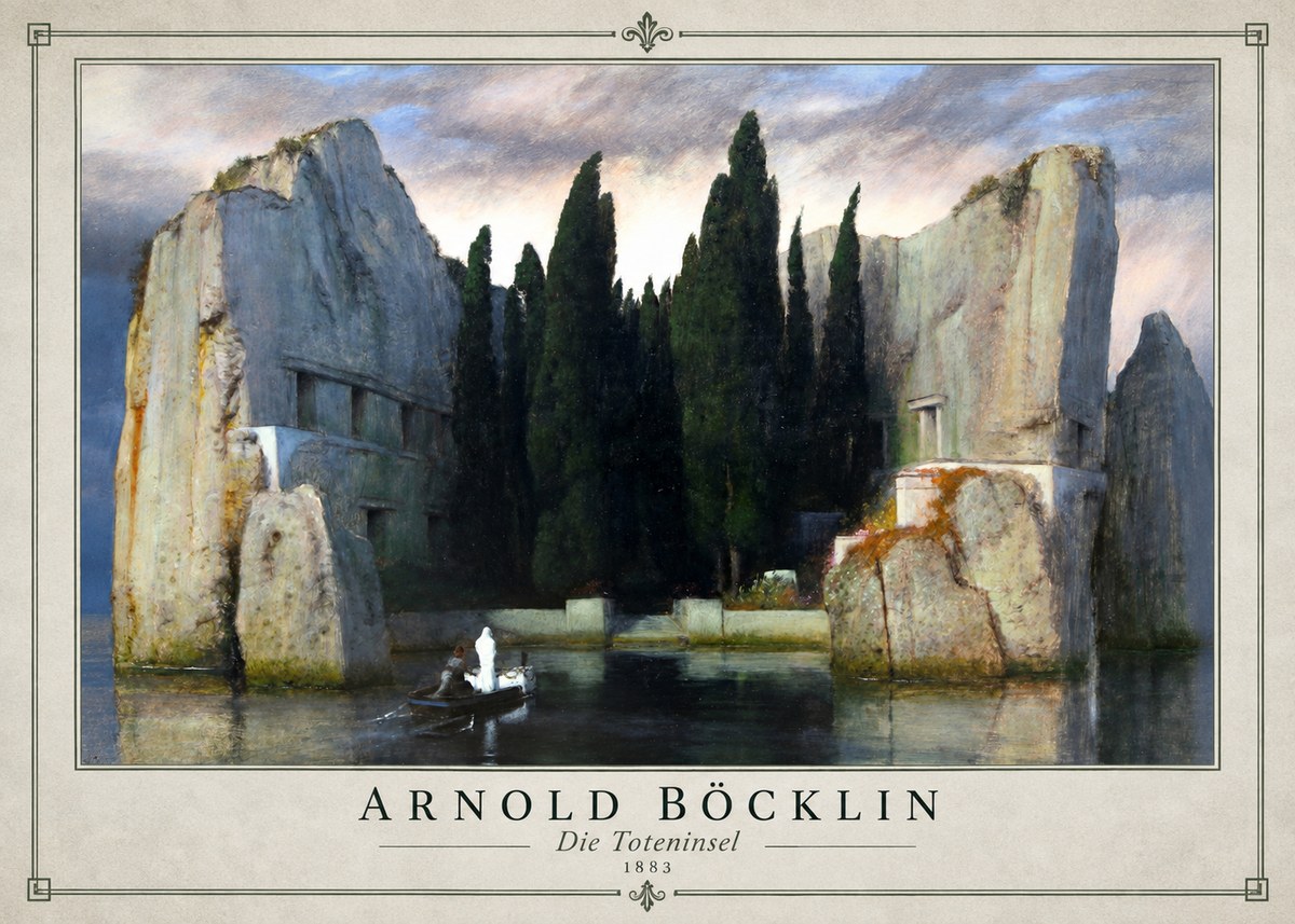 Arnold Böcklin Die Toteninsel VII No1 - Plakát
