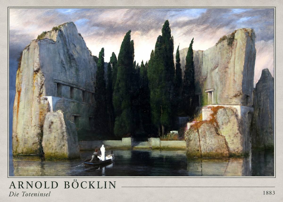 Arnold Böcklin Die Toteninsel VII No4 - Plakát