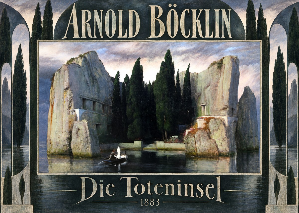 Arnold Böcklin Die Toteninsel VII No5 - Plakát