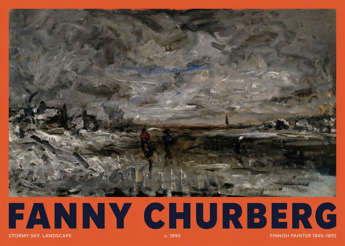 Fanny Churberg Stormy Sky. Landscape No2 - Plakát