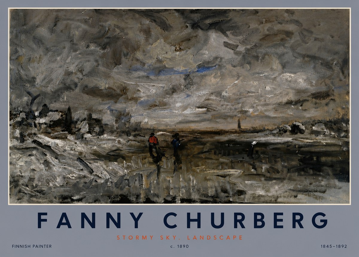 Fanny Churberg Stormy Sky. Landscape No4 - Plakát
