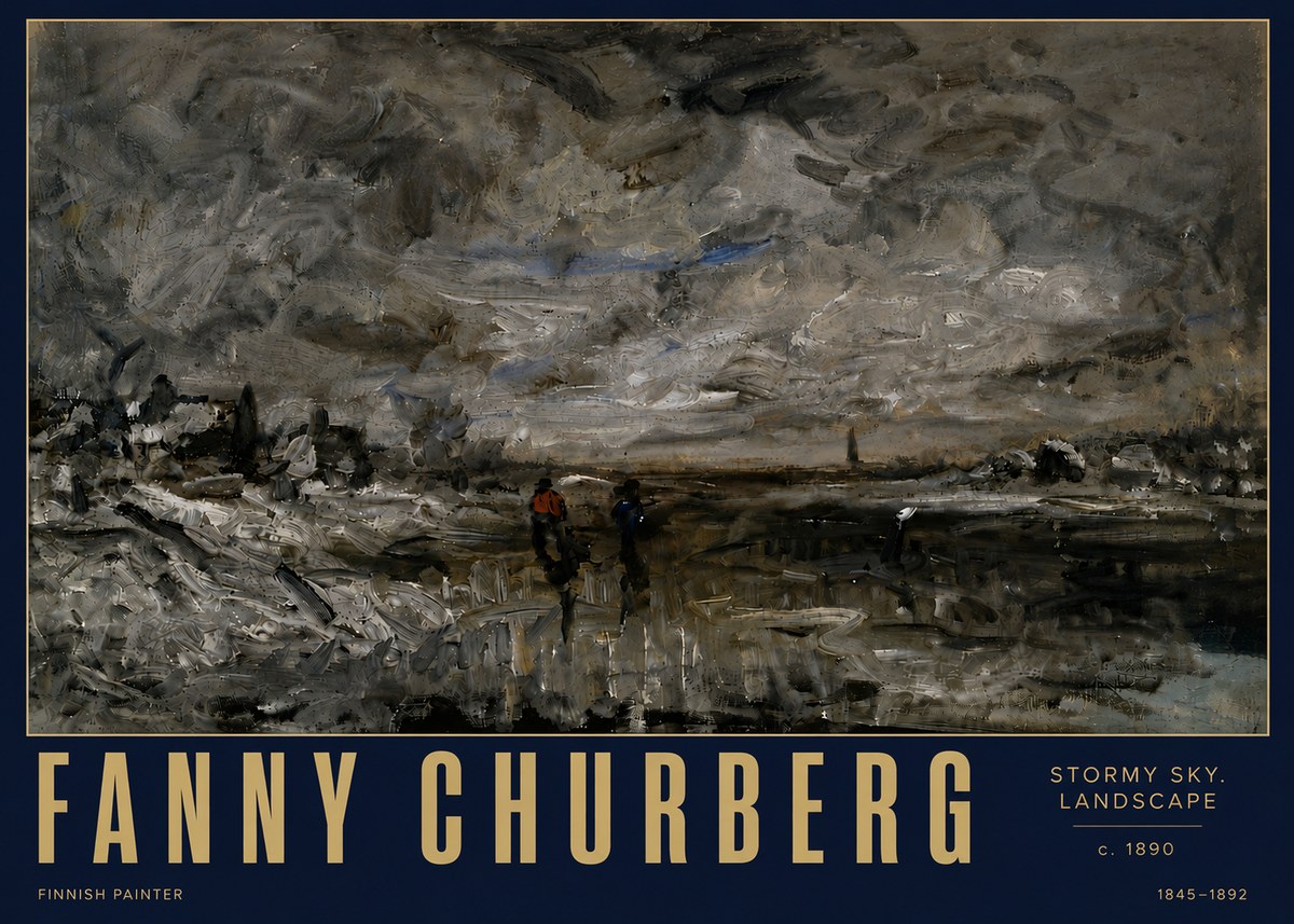 Fanny Churberg Stormy Sky. Landscape No6 - Plakát