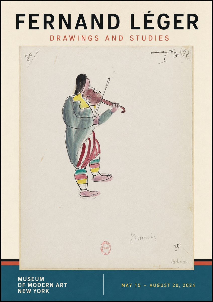 Fernand Léger Musicien No2 - Plakát