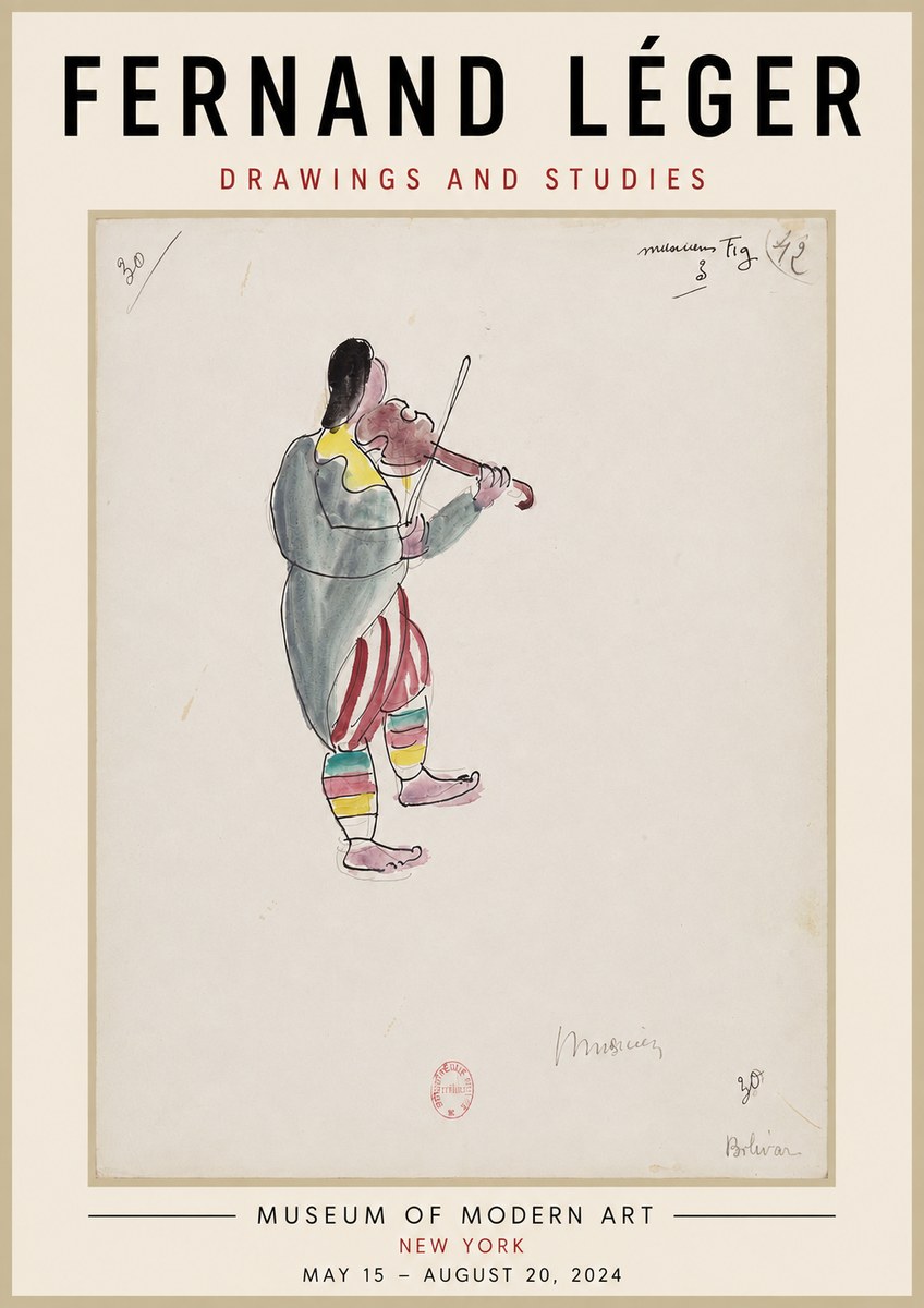 Fernand Léger Musicien No3 - Plakát