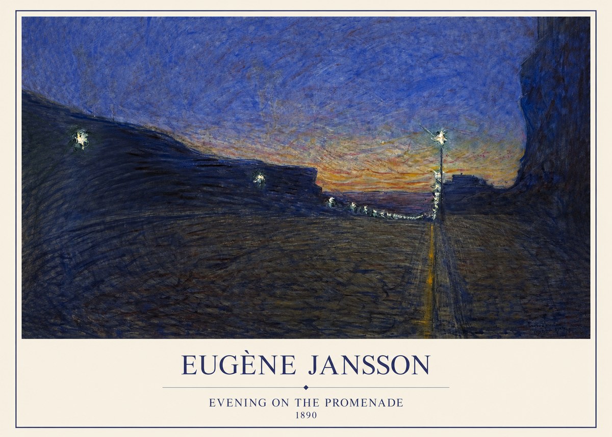 Eugène Jansson Evening on the Promenade No1 - Plakát