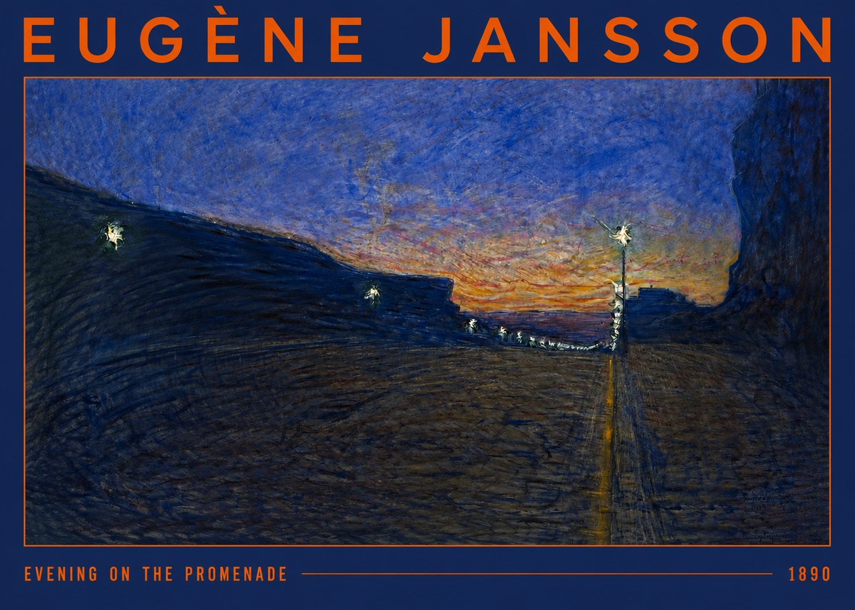 Eugène Jansson Evening on the Promenade No2 - Plakát