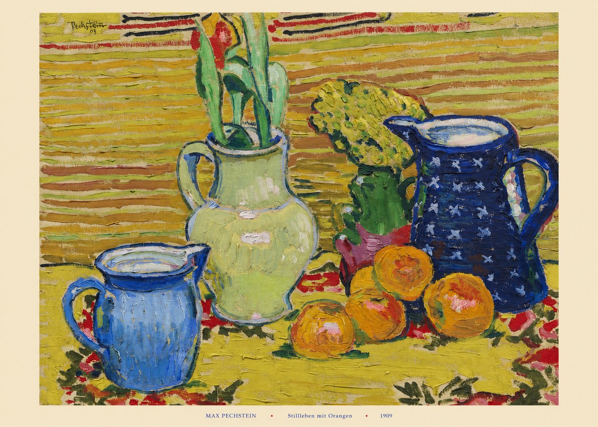 Max Pechstein Stillleben Mit Orangen No6 - Plakát