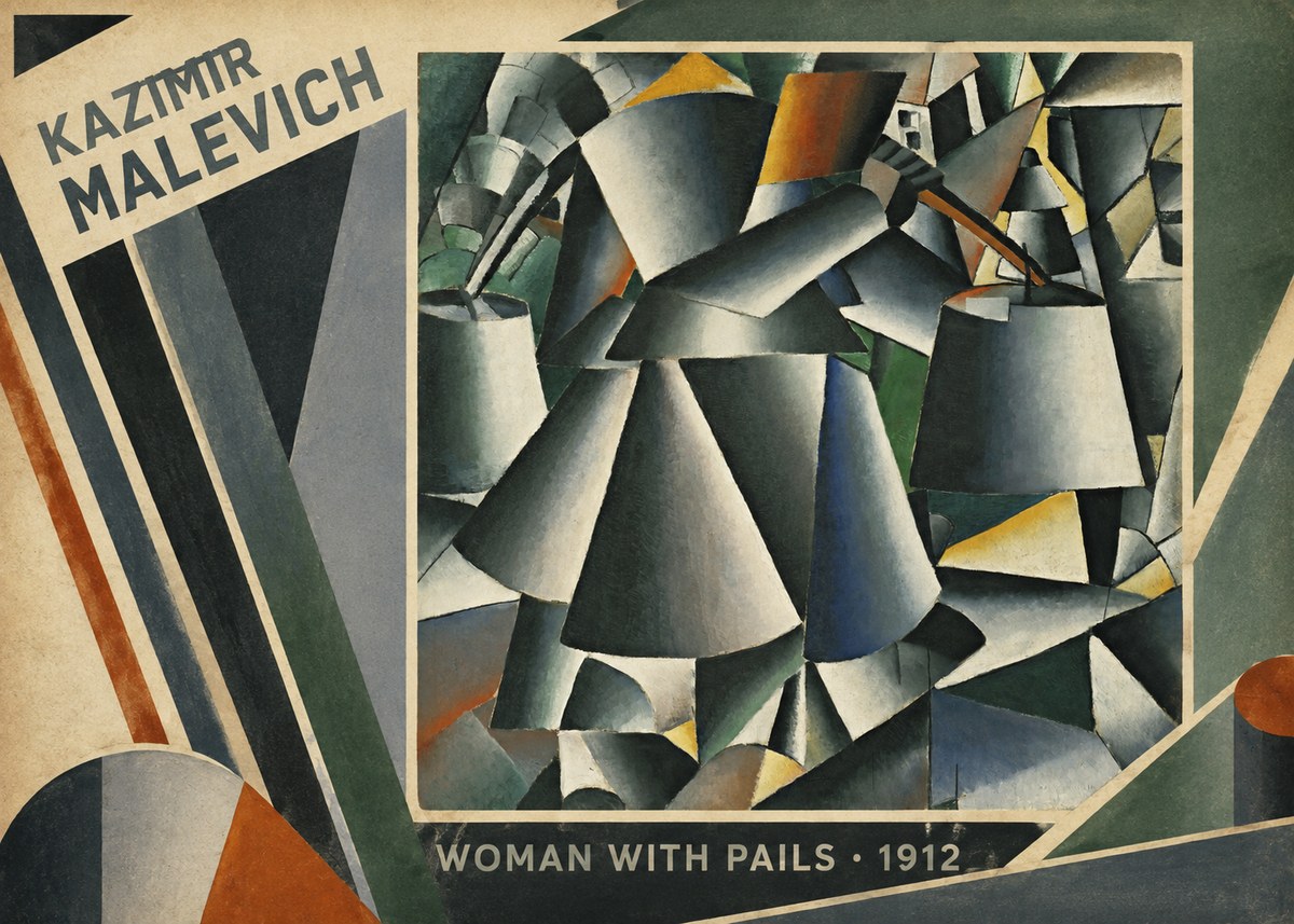 Kazimir Malevich Woman with Pails No2 - Plakát