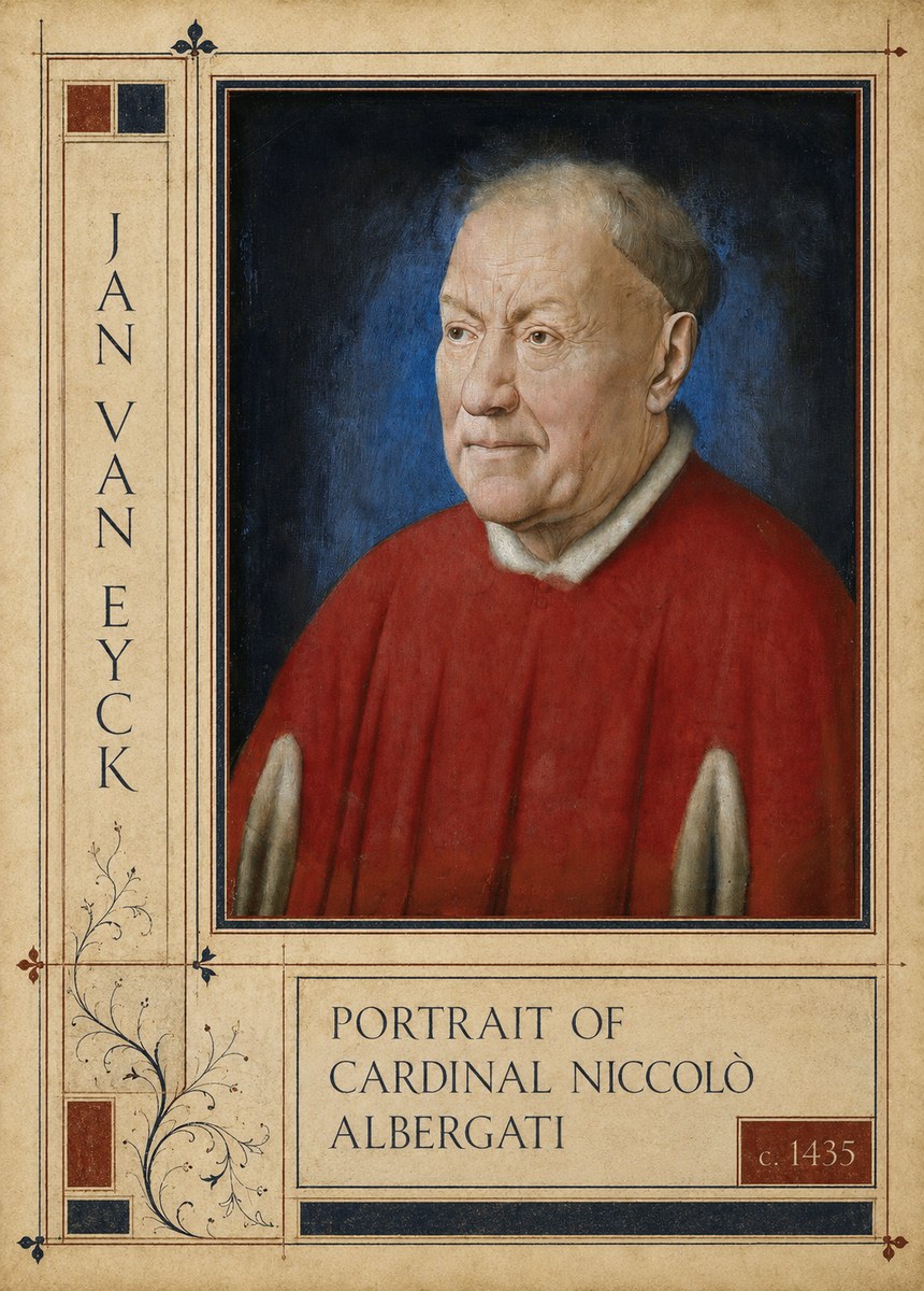 Jan van Eyck Portrait of Cardinal Niccolò Albergati No2 - Plakát