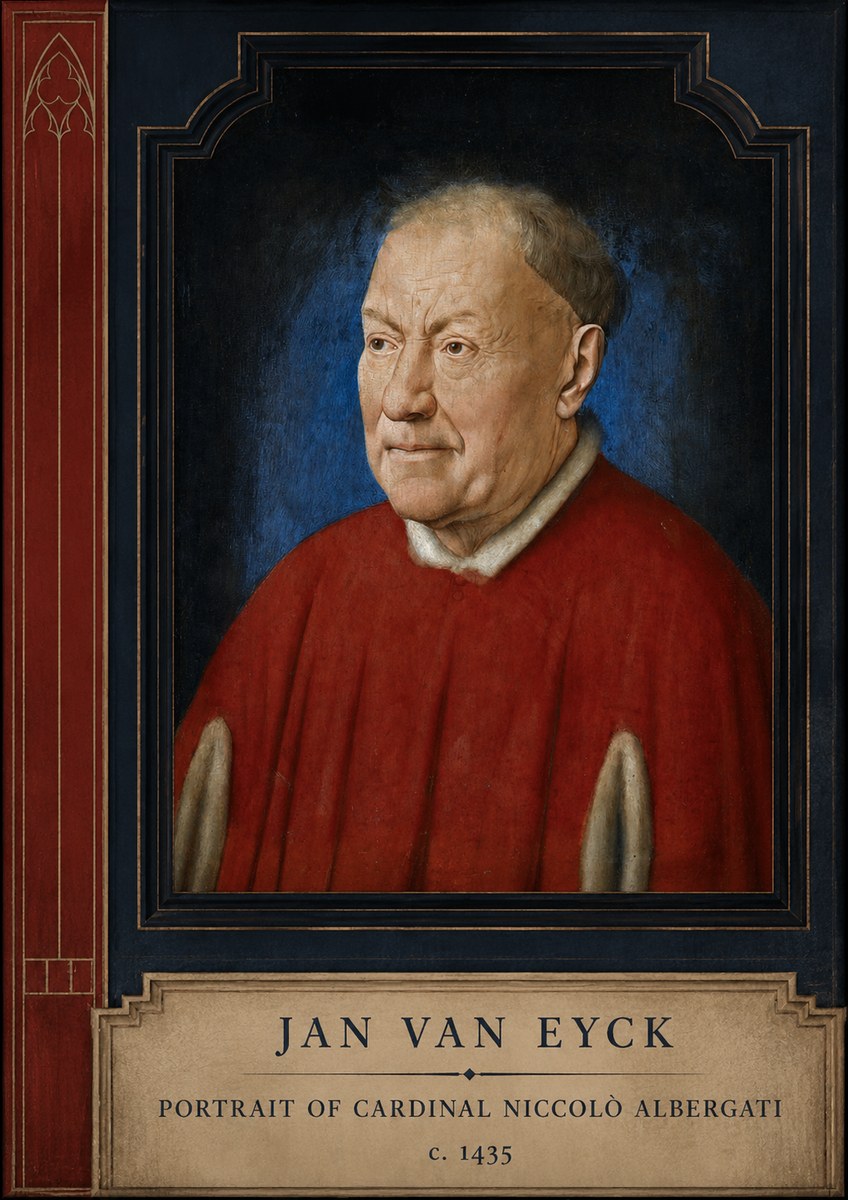 Jan van Eyck Portrait of Cardinal Niccolò Albergati No4 - Plakát