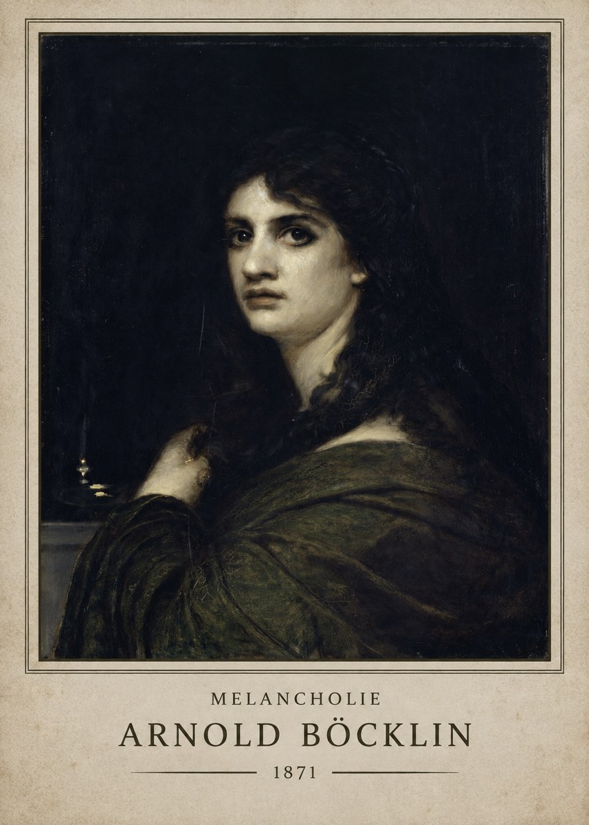 Arnold Böcklin Melancholie No1 - Plakát