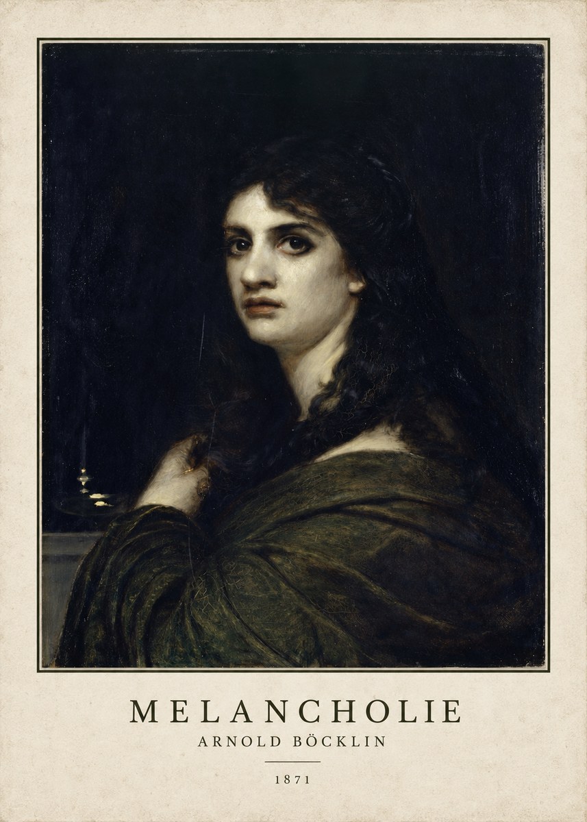 Arnold Böcklin Melancholie No3 - Plakát