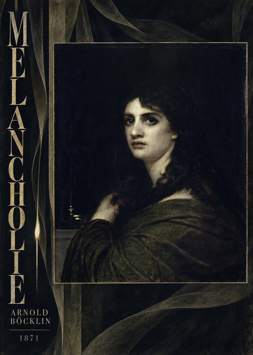 Arnold Böcklin Melancholie No6 - Plakát