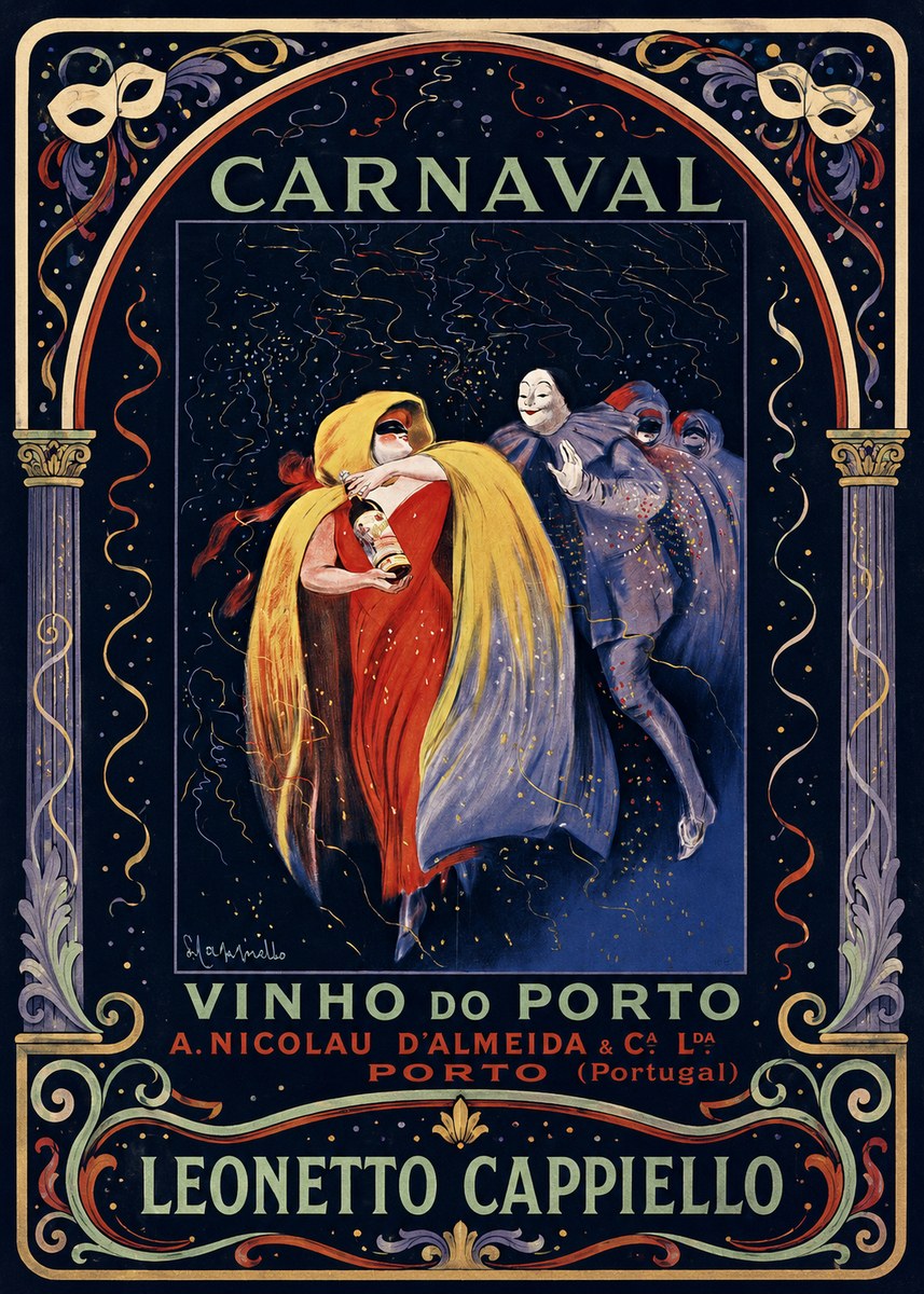 Leonetto Cappiello Carnaval - Vinho Do Porto No4 - Plakát