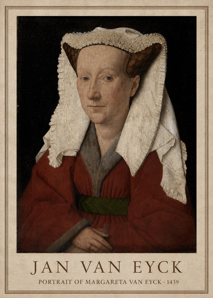 Jan van Eyck Portrait of Margareta Van Eyck No1 - Plakát