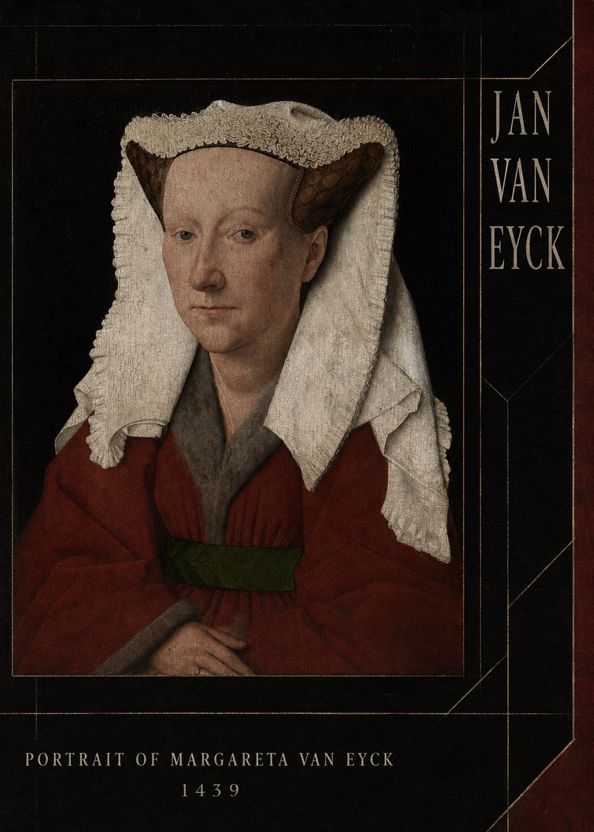 Jan van Eyck Portrait of Margareta Van Eyck No3 - Plakát