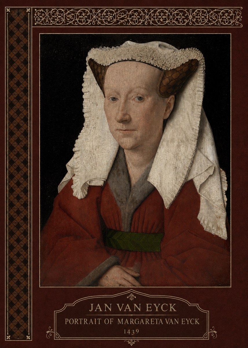 Jan van Eyck Portrait of Margareta Van Eyck No6 - Plakát