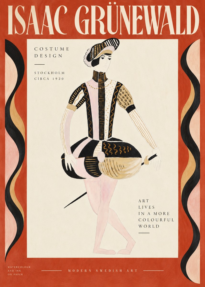 Isaac Grünewald Costume Study VI No5 - Plakát