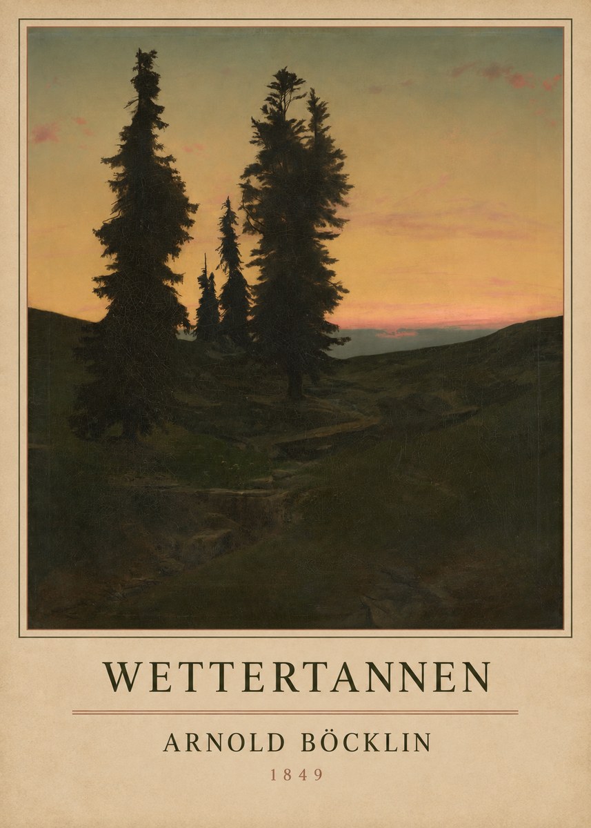 Arnold Böcklin Wettertannen No1 - Plakát