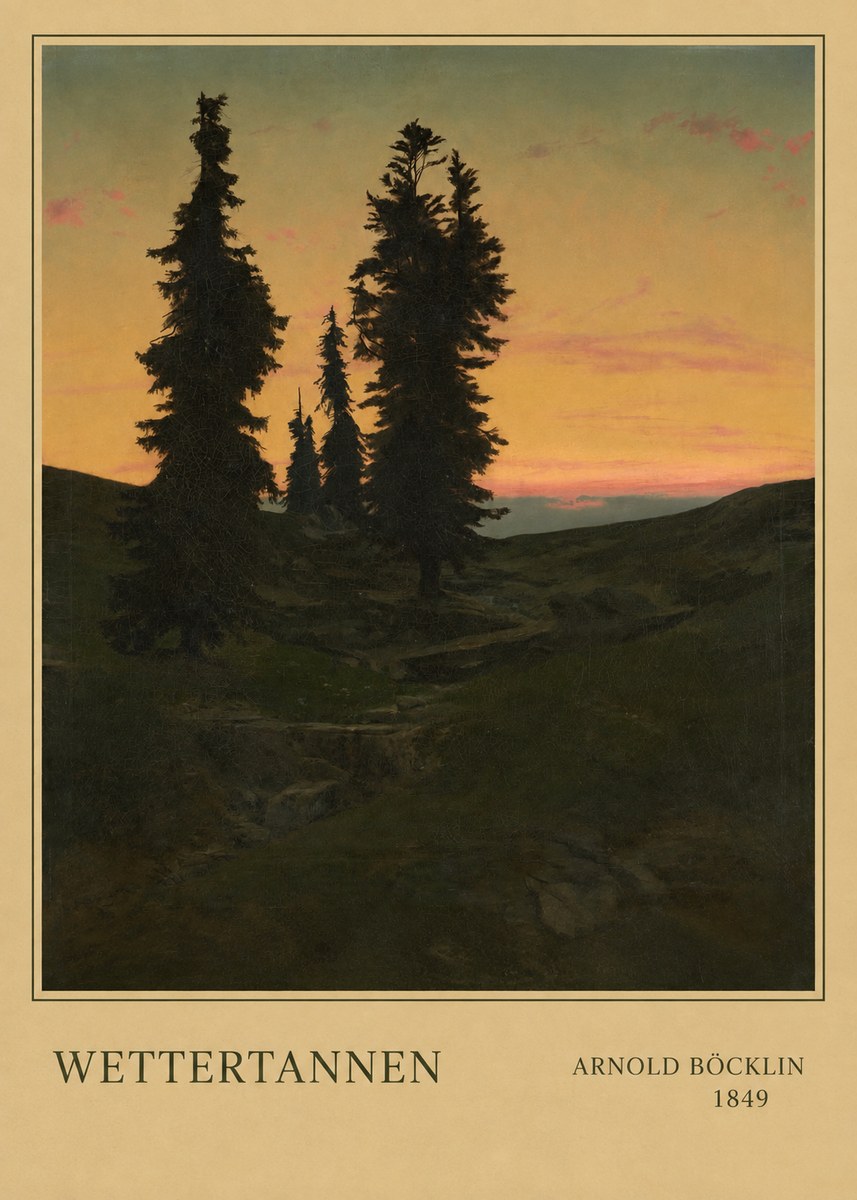 Arnold Böcklin Wettertannen No3 - Plakát