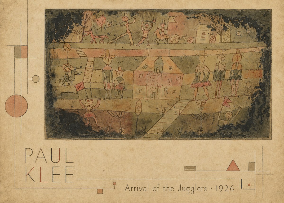 Paul Klee Arrival of the Jugglers No2 - Plakát