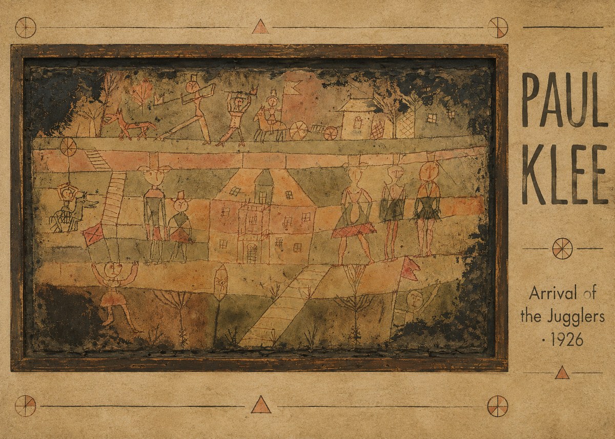 Paul Klee Arrival of the Jugglers No5 - Plakát