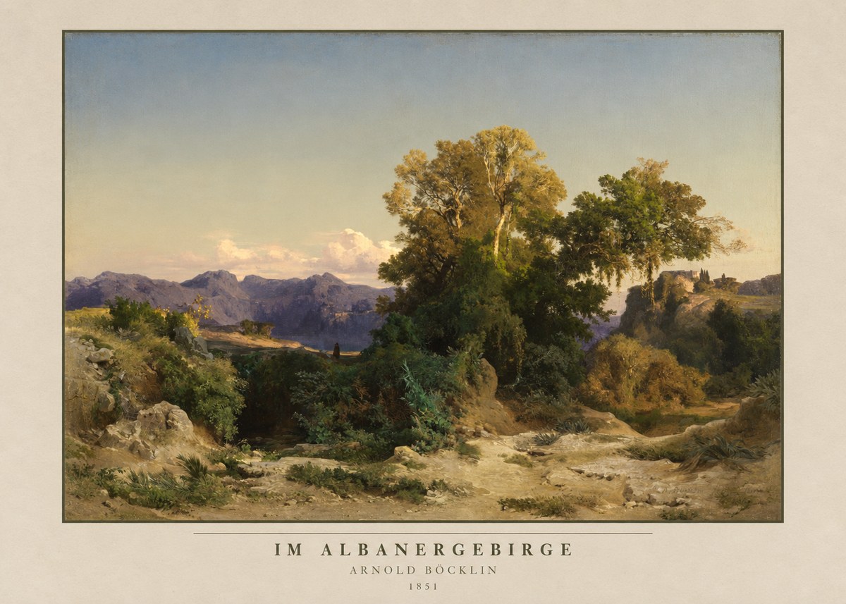 Arnold Böcklin Im Albanergebirge No3 - Plakát