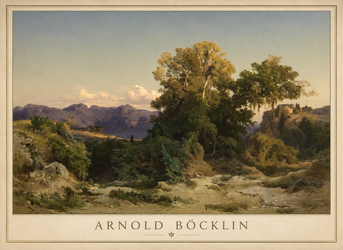 Arnold Böcklin Im Albanergebirge No4 - Plakát