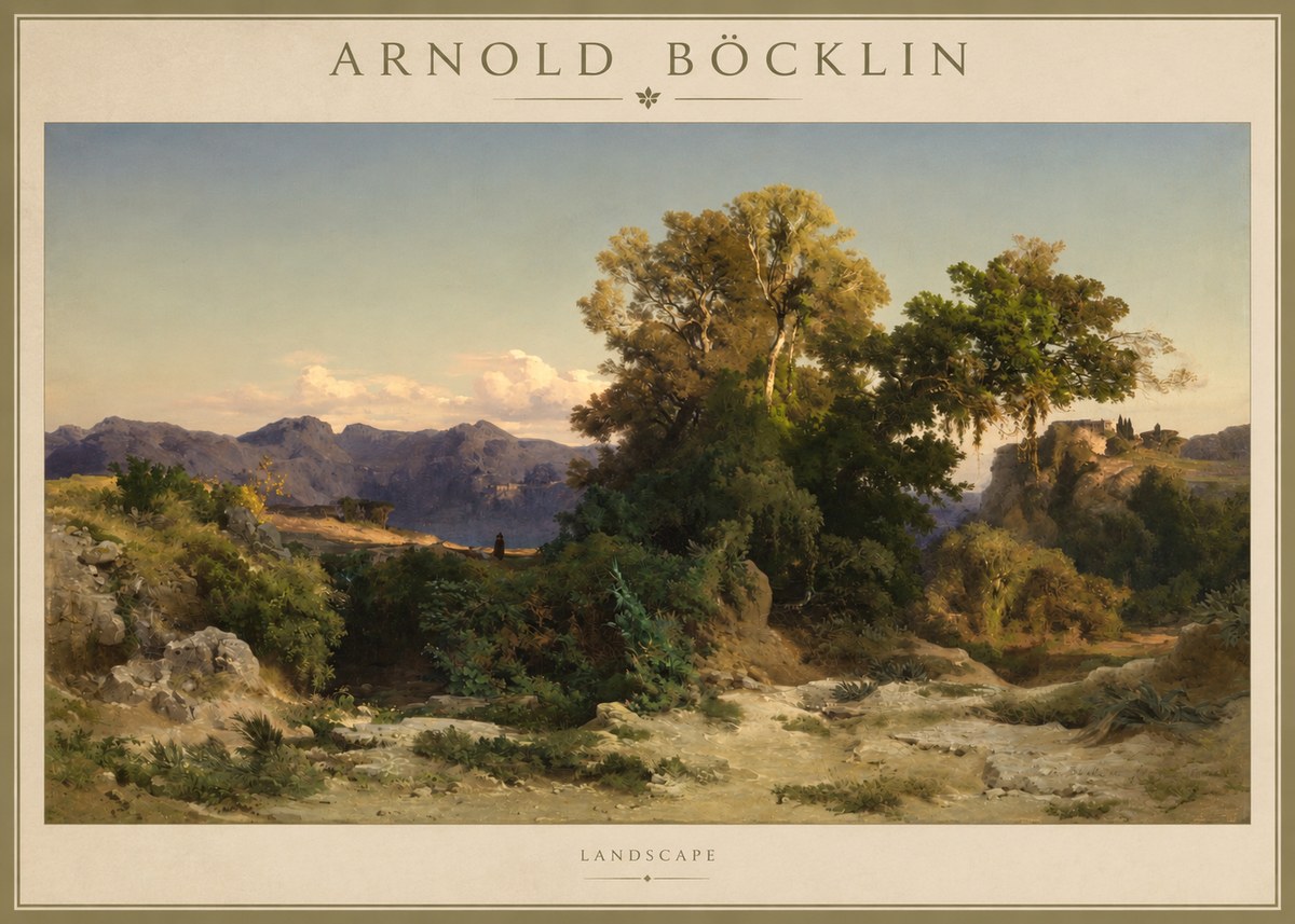 Arnold Böcklin Im Albanergebirge No5 - Plakát