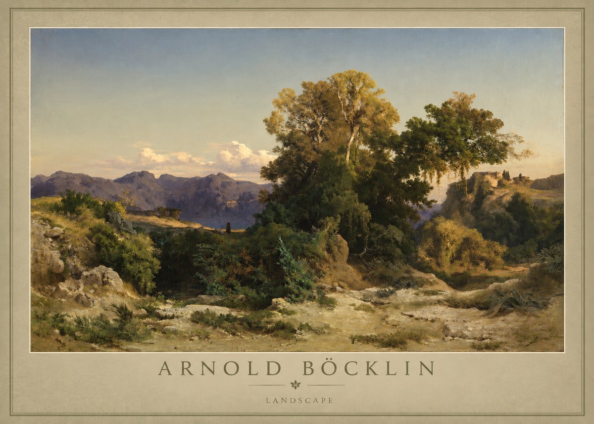 Arnold Böcklin Im Albanergebirge No6 - Plakát