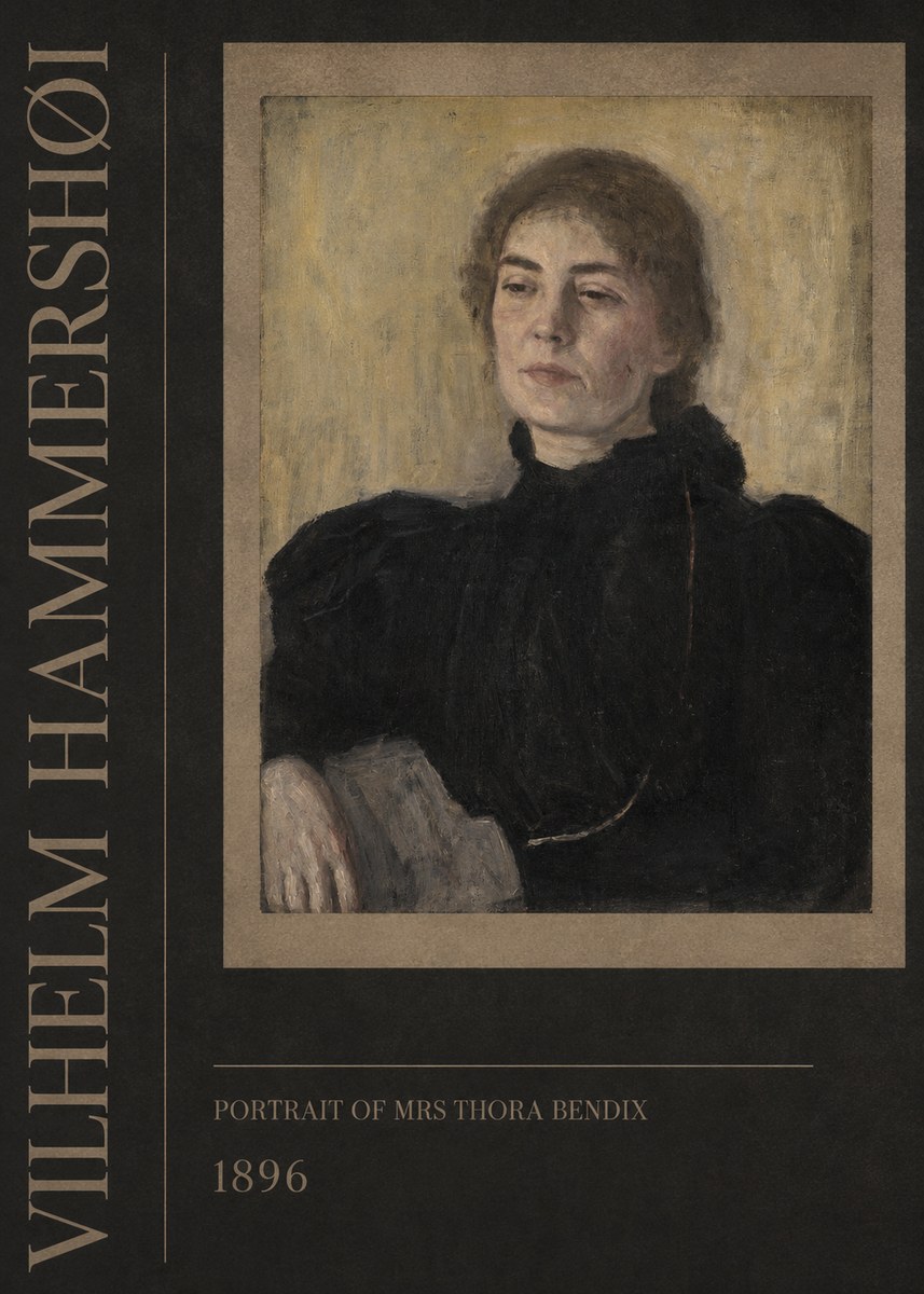 Vilhelm Hammershøi Portrait of Mrs Thora Bendix No3 - Plakát