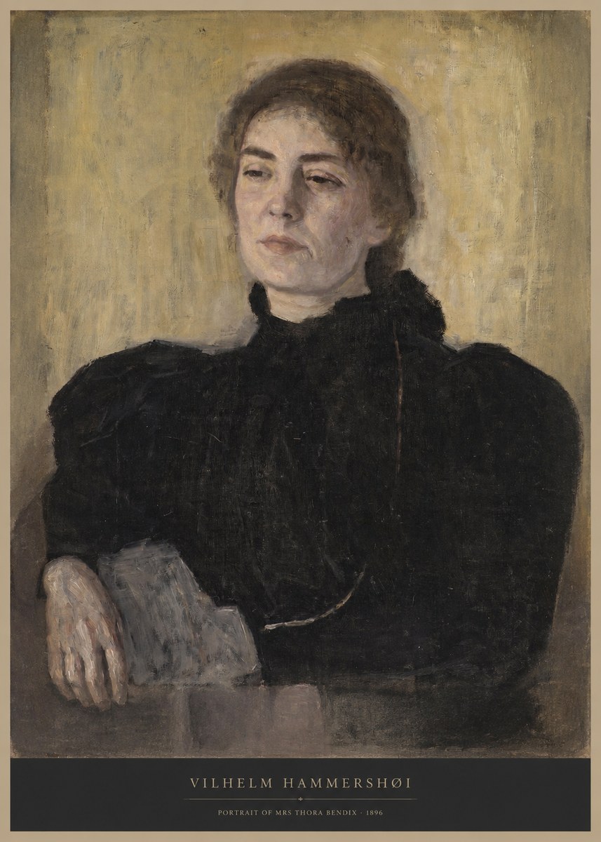 Vilhelm Hammershøi Portrait of Mrs Thora Bendix No6 - Plakát