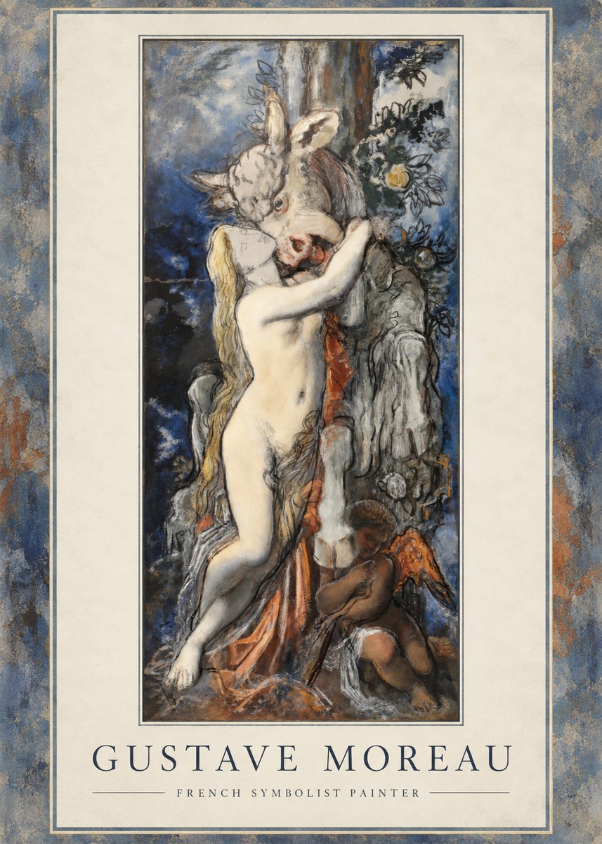 Gustave Moreau Europe and the Bull No1 - Plakát