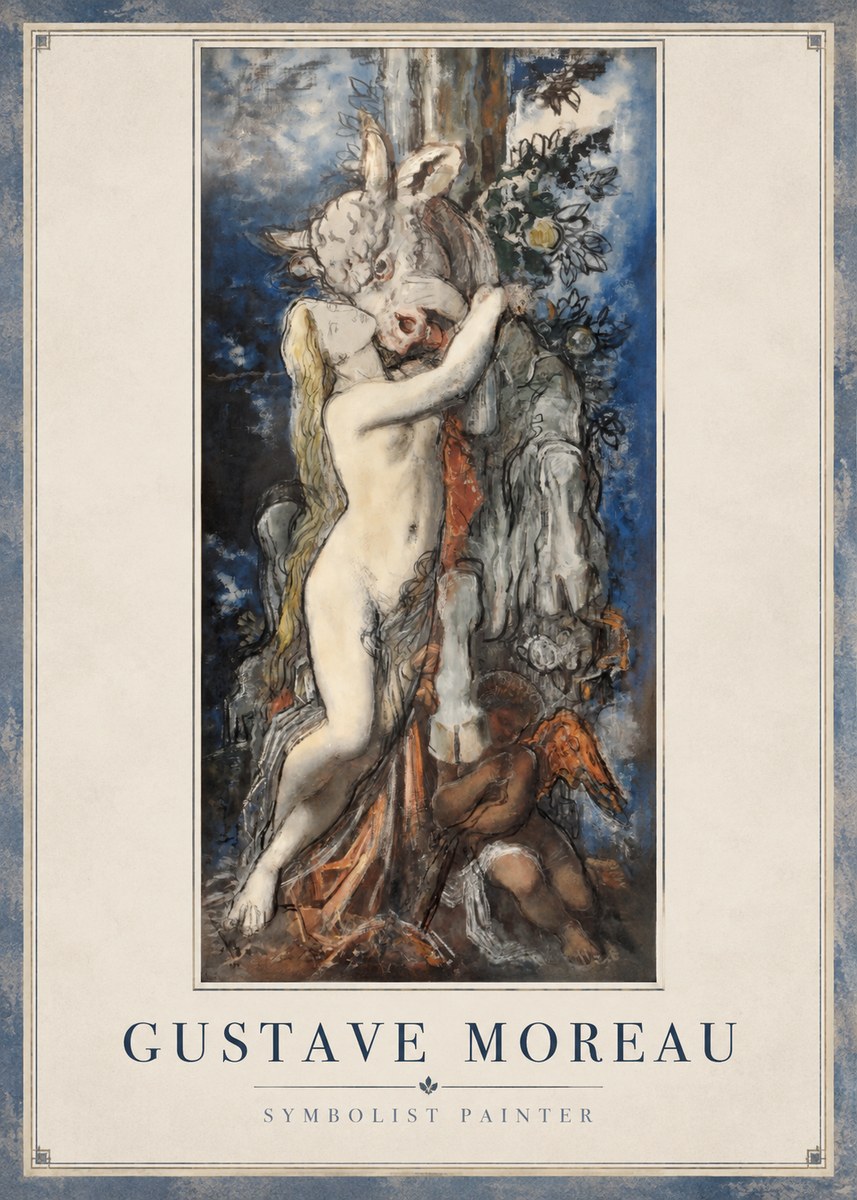 Gustave Moreau Europe and the Bull No2 - Plakát