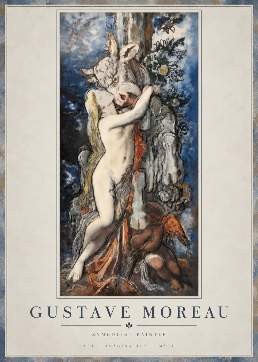 Gustave Moreau Europe and the Bull No4 - Plakát