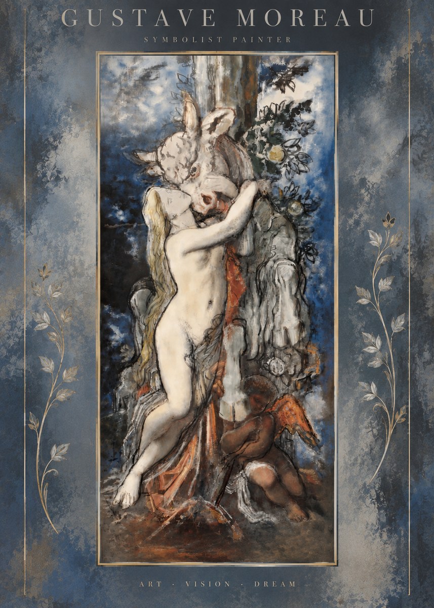 Gustave Moreau Europe and the Bull No5 - Plakát