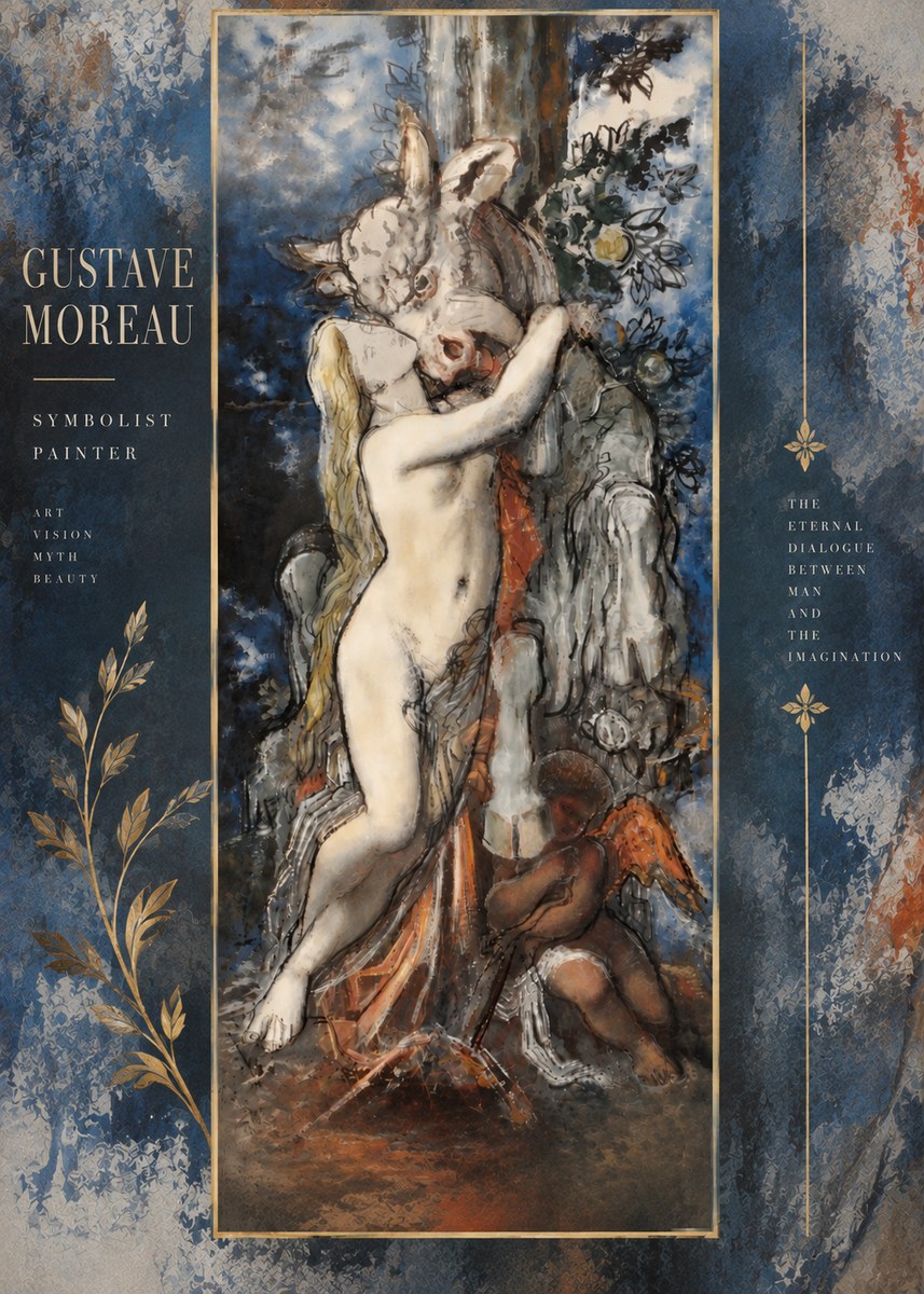 Gustave Moreau Europe and the Bull No6 - Plakát