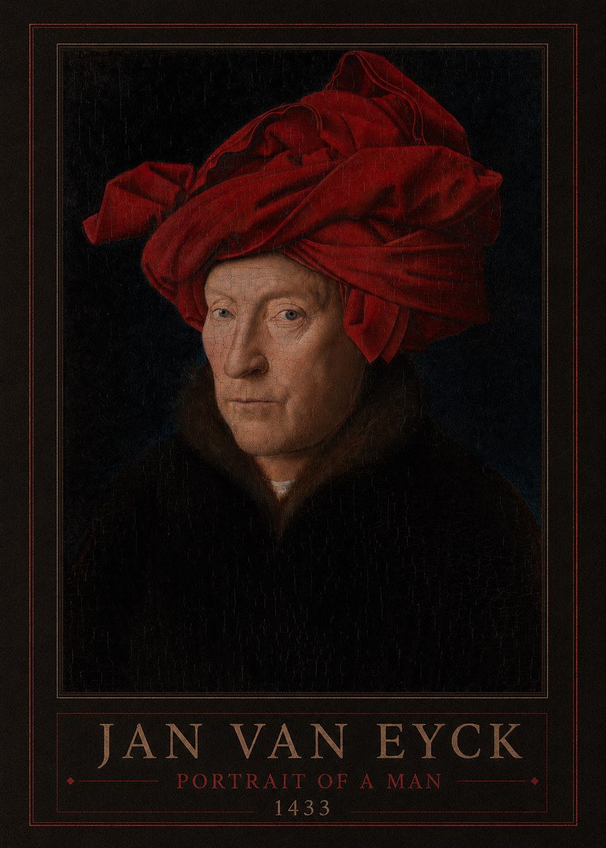 Jan van Eyck Portrait of a Man IV No1 - Plakát