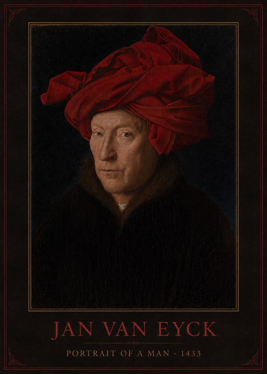 Jan van Eyck Portrait of a Man IV No3 - Plakát